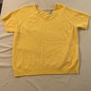 Yellow Short Sleeve Sweater